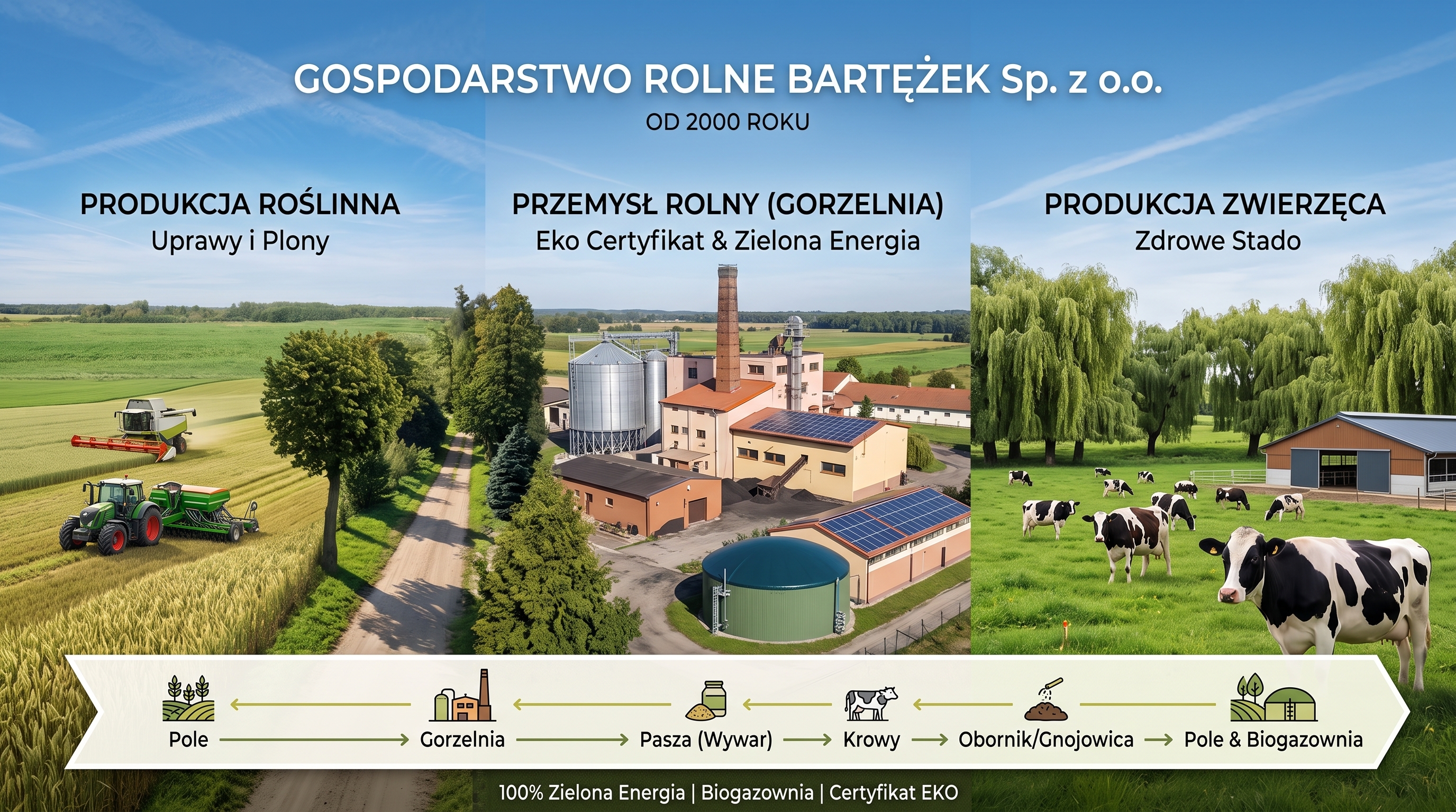 Gospodarstwo Rolne Bartężek Sp. z o.o. - Produkcja roślinna, gorzelnia, produkcja zwierzęca